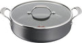 Tefal Jamie Oliver Cook's Classics Hard Anodized Shallow Pot, 30 cm, 5.4L, Non-Stick Coating, Heat Indicator, Riveted Handle, Oven-Safe Kitchen Pan, All hobs Compatible Including Induction, H9129943