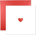 Papa Prints Simple Valentines Card 145 x 150 mm Heart Card for Girlfriend Valentine Cards I Love You Card for Her With Envelope
