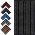 Hafaa Door Mat Indoor & Outdoor Black 80x300 cm Non Slip Washable Doormat Dirt Trapper Water Absorbent Rubber Mat Heavy Duty Floor Mats