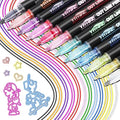 YITHINC Glitter Pens Outline Marker Pen, Arts and Crafts Gift for Kids Girls, Teenage Girls Gift, 12 Sparkle Metallic Colouring Pens, Easter Gifts for 4 5 6 7 8 9 10 11 12 Year Old Girls