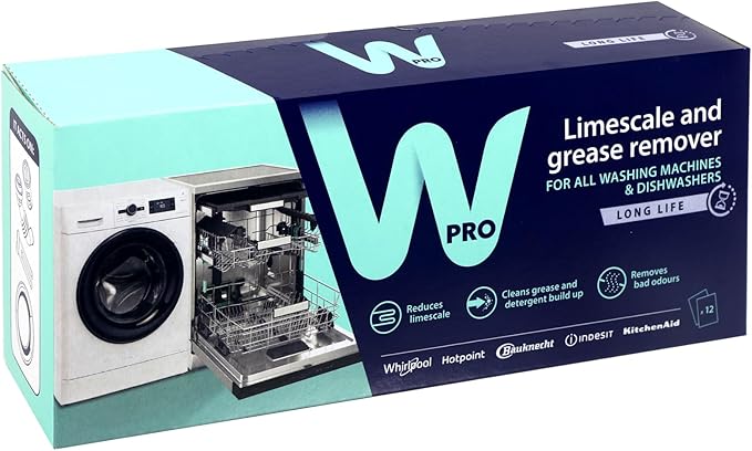 WPRO Indesit Limescale And Detergent Descaler and De Greaser (Box Of 12) Helps Kill Bacteria And Eliminates Odours And Keeps Your Washing Machine Smelling Fresh