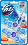 Domestos Power 5 Ocean Toilet Rim Blocks toilet freshener with a long-lasting fragrance clean and freshen for up to 300 flushes 2x 50 g
