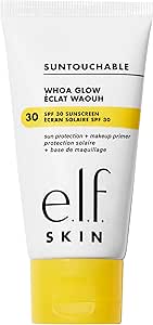 e.l.f. SKIN Suntouchable Whoa Glow SPF 30, Sunscreen & Makeup Primer For A Glowy Finish, Made With Hyaluronic Acid, Vegan & Cruelty-Free, Packaging May Vary, Sunbeam