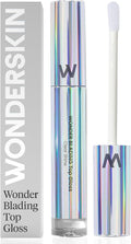 Wonderskin Lip Gloss - Wonderskin Blading Top Gloss, Clear Glitter, Hydrating and High Shine Finish Lip Makeup (Clear Shine)