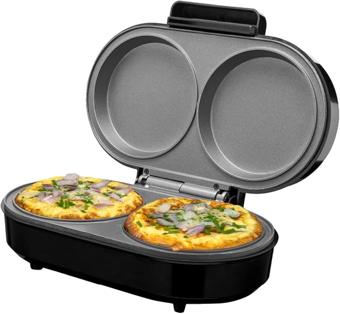 Quest XL Double Omelette Maker, Deep Fill Pan, Makes Two Omelettes, Non-Stick Easy to Clean
