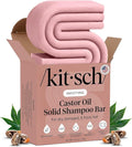 Kitsch Shampoo Bar Castor Oil – Solid Bar Shampoo for Hydration, Strengthening and Moisturizing, Organic Castor Oil for Dull & Dry Hair, Vegan, Paraben-Free, Hair Care - 3.2 oz