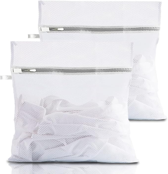 Mesh Laundry Bags, 2pcs Mesh Laundry Bag for Washing Machine, Laundry Bags with Zips, Delicates Wash Bag for Laundry, Socks, Blouse -30 x 40cm