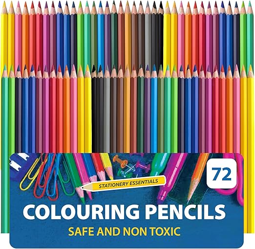SOL 72 Colouring Pencils, Assorted Colouring Pencils for Children & Adults with a Wide Colour Range, Break-Resistant Artist Drawing Tools for Arts & Crafts, Rich Vibrant Hue that Blend Smoothly