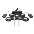 7 Pads Electric Drum Set ,Portable Roll Up Kit with Pedals Sticks, Gift for Kids Adults