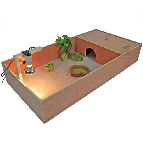 Wooden XXL Tortoise Table / Small Pet Reptile House with Run 48"