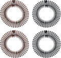 Comb Headband 4 Pieces Full Circular Stretch Flexible Zig Zag Hairband Plastic 90s Hair Band for Women and Girls