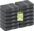 Utopia Towels - 12 Pack Luxury Flannel Face Cloth Set (30 x 30 CM) 100% Cotton Ring Spun, Highly Absorbent and Soft Feel Washcloths for Bathroom, Spa, Gym, and Face Towel (Grey)