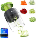 Ibergrif M522 Spiralizer for Vegetables, Upgrade Vegetable Slicer Courgette Spiralizer BPA Free, Dishwasher Safe, 4 in 1 Zucchini Spaghetti Maker for Cucumber, Zucchini