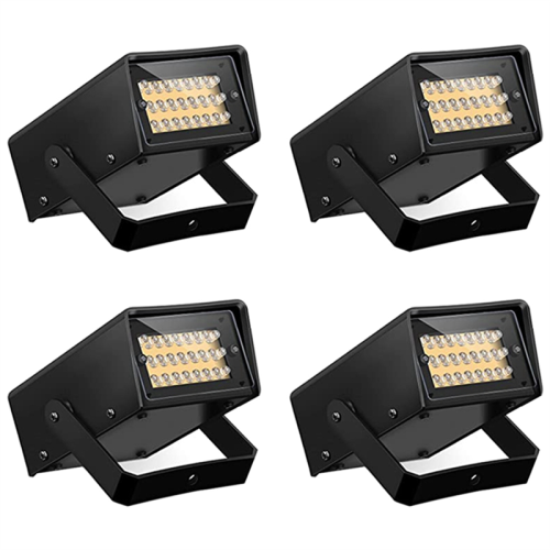 4 Pieces Strobe Lights, Bright LED Lights Mini Adjustable Flash Speed Control Stage