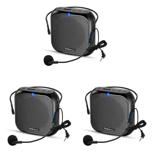 3X Portable Voice Amplifier, Booster with Microphone Loudspeaker Personal PA System