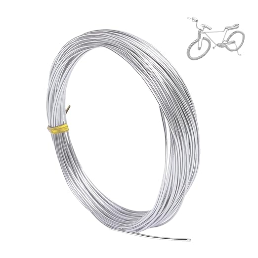 32.8 Feet Silver Aluminum Craft Wire, 16 Gauge 1mm Bendable Metal Wire, Aluminum Armature Wire for Sculpting, Bike Modelling,Making Dolls Skeleton,Floral Making,jewellery making