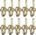 100 Pieces Metal Curtain Hooks, Drapery Hooks, Metal Curtain Header Tape (Gold)