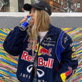 (S) Rion Racing Jacket Vintage, Bomber Jacket Print, F1 Streetwear Jacket Y2k