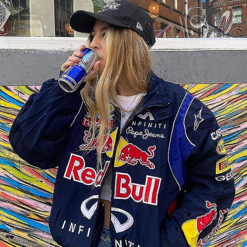 (S) Rion Racing Jacket Vintage, Bomber Jacket Print, F1 Streetwear Jacket Y2k
