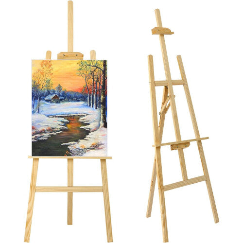 Easel Stand 1.5M Studio Easel Adjustable Drawing Painting Holder  A-Frame Display Drawing Board for Wedding Painting