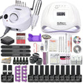 Nail Art Set 120/80/54w Uv Led Lamp Gel Nail Polish Set Electric Nail Drill Nail Art Set- Ssxjv