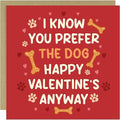 RED OCEAN Funny Valentines Day Card Dog Themed Greetings Card For Him Her Valentine's Day Card For Boyfriend Girlfriend Husband Wife Novelty Cards For Partner