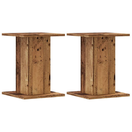 (old wood, 30 x 30 x 40 cm) vidaXL Speaker Stands Living Room Speaker Floor Stand 2 pcs Engineered Wood