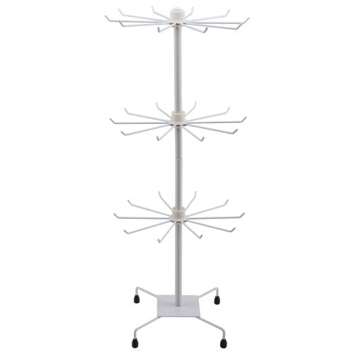 (White) Jewelry Display Keyring Display 3Tier