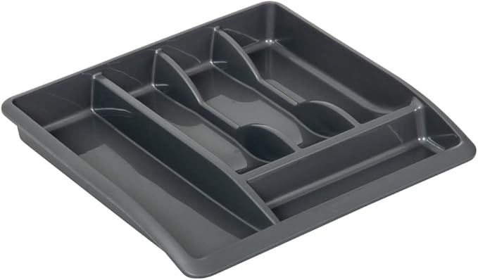 Addis 510855 Plastic Drawer Organiser, Metallic, 40 x 38.5 x 6 cm