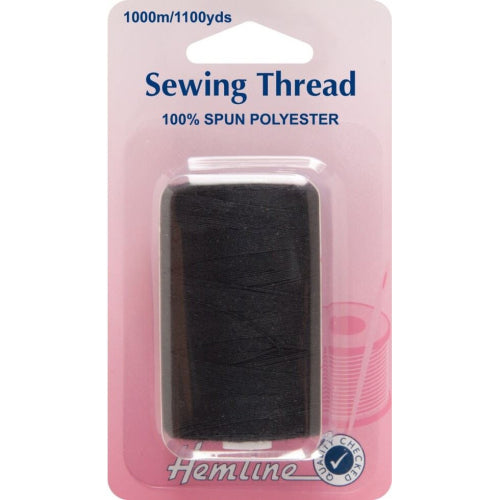 Hemline Polyester Sewing Thread Black -