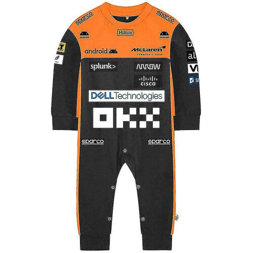 (WCLTY-200, 3M) Tib 2023 New Season F1 Mclaren Baby Jumpsuit Formula One Team Racing Car Gulf Boy Girl Kids Romper Spring Cool Babies Clothes