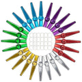 24-pack Metal Kazoos With 24 Pcs Kazoo Flute Diaphragms 6 Colors,good For Ukulele, Violin, Guitar