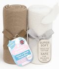 Soft Touch Newborn Essentials 70 x 90cm Cotton Baby Cellular Blanket for Pram, Car Seat and Cot Bedding