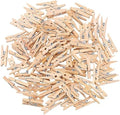 FINGOOO 100 Pieces Mini Wooden Pegs Natural Wood Clips Photo Pins for DIY Craft