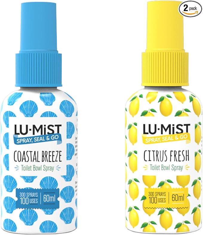 LU-MIST 2 x 60ml Toilet Bowl Spray (Citrus Fresh & Coastal Breeze)…