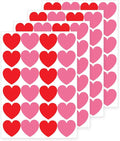 Pack of 4 Sheets of Pink & Red Heart Shape Love Stickers with Waterproof Ideal for Valentine's Day, Envelops, Craft, Sweet Box SNP57 Packwith®