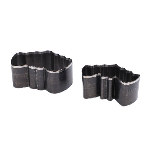 2PCS Leather Punching Dies Set, 58x40mm & 50x30mm, Alloy Steel