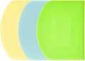 Plastic Dough Scraper Card, 3 Pieces Bowl Scraper, Dough Scraper Plastic, Dough Cutter for Dough Cake, Pizza, Baking Tool (Blue/Green/Yellow)