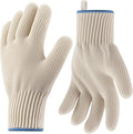 Heat Resistant Oven Gloves, Heat Resistant Cooking Oven Gloves with Fingers Grill Glove, Full Hand Protection, Grill Gloves for Outdoor Grill Gloves for Hot Food Handling(Set of 2)