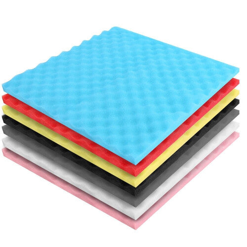 (Pink) Acoustic Foam Panel Music Soundproof Foam Absorption Treatment Egg Shape 50x50x3cm