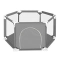 (Gray) Baby 6 Sides Kid Activity Center Safety PlayPen