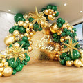 231Pcs Green and Gold Balloon Arch Kit with Foil Star Balloons, Birthday, New Years Eve Party Decorations, Confetti Latex Balloons for Graduation - Green and Gold Balloon Arch Kit (Green Gold)