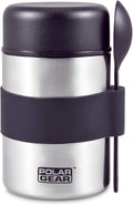 Polar Gear Insulated Food Flasks For Hot Food – Triple Layer Stainless Steel Hot Food Flask With Spoon – Keep Meals & Drinks Hot for 6 Hours & Cold for 6 Hours – Soup Flask For Work, School - Black