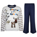 (2-3 Years, Navy) Kids Girls Boys "SANTAS LITTLE HELPER" Christmas Pyjamas Reindeer Rudolph PJ's