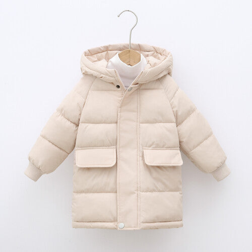 (Beige, 4-5Years) Kids Boys Girl Coats Jacket Outwear Winter Long UK