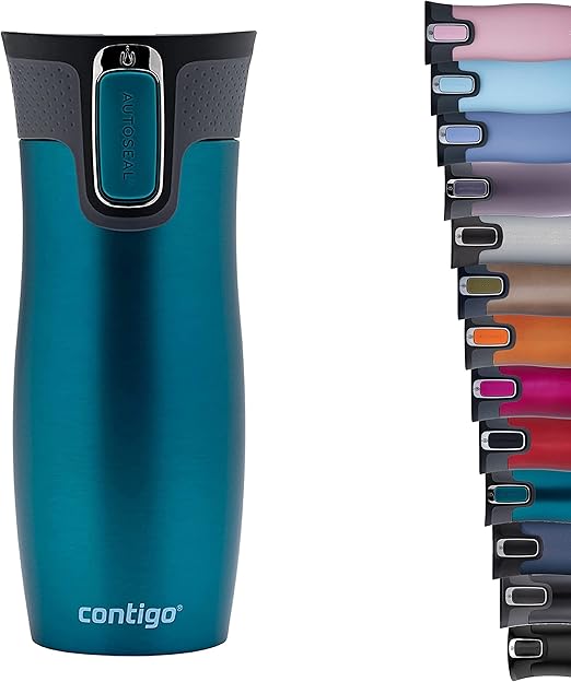 Contigo West Loop Autoseal Travel Mug, Stainless Steel Thermal Mug, Vacuum Flask, Leakproof Tumbler, Coffee Mug with Easy-Clean Lid
