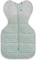 Love To Dream™ Swaddle UP™ 2.5 TOG Suitable for Cooler (16-20°C) Temperature, Newborn 2.2-3.8 kg, Olive Dreamer, Snug Fit Supports Good Sleep, Machine Washable & Double Zip for Easy Nappy Change