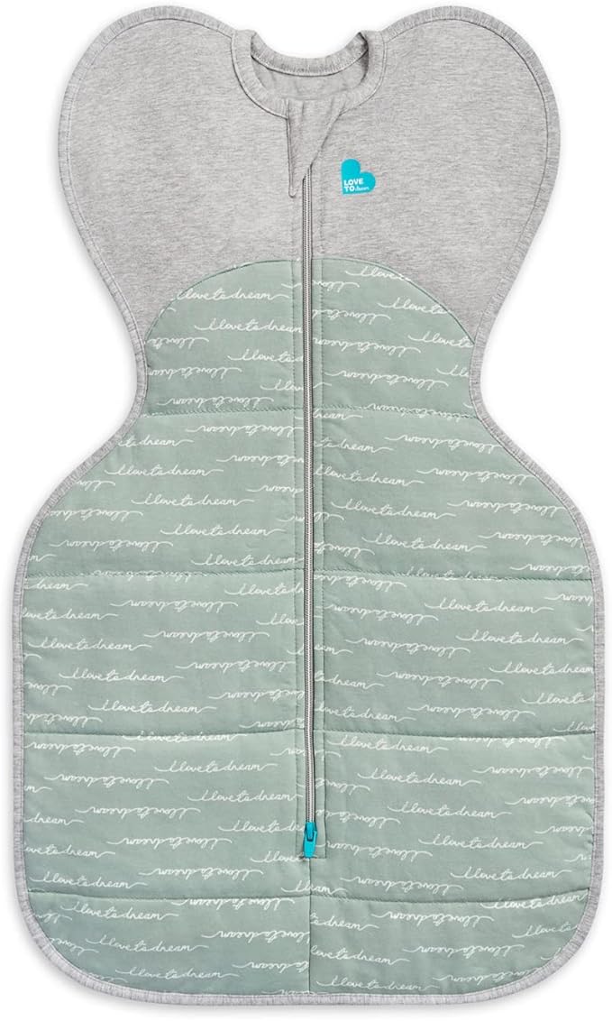 Love To Dream™ Swaddle UP™ 2.5 TOG Suitable for Cooler (16-20°C) Temperature, Newborn 2.2-3.8 kg, Olive Dreamer, Snug Fit Supports Good Sleep, Machine Washable & Double Zip for Easy Nappy Change