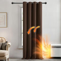 Deconovo Thermal Insulated Eyelet Blackout Curtain 52"x 84" Brown 1 Panel