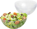 MATANA 5 Clear Hard Plastic Serving Bowls, 1500ml - Sturdy & Reusable - Ideal for Salad, Snacks & Crisps - Parties, Picnic, Birthdays, BBQ & More